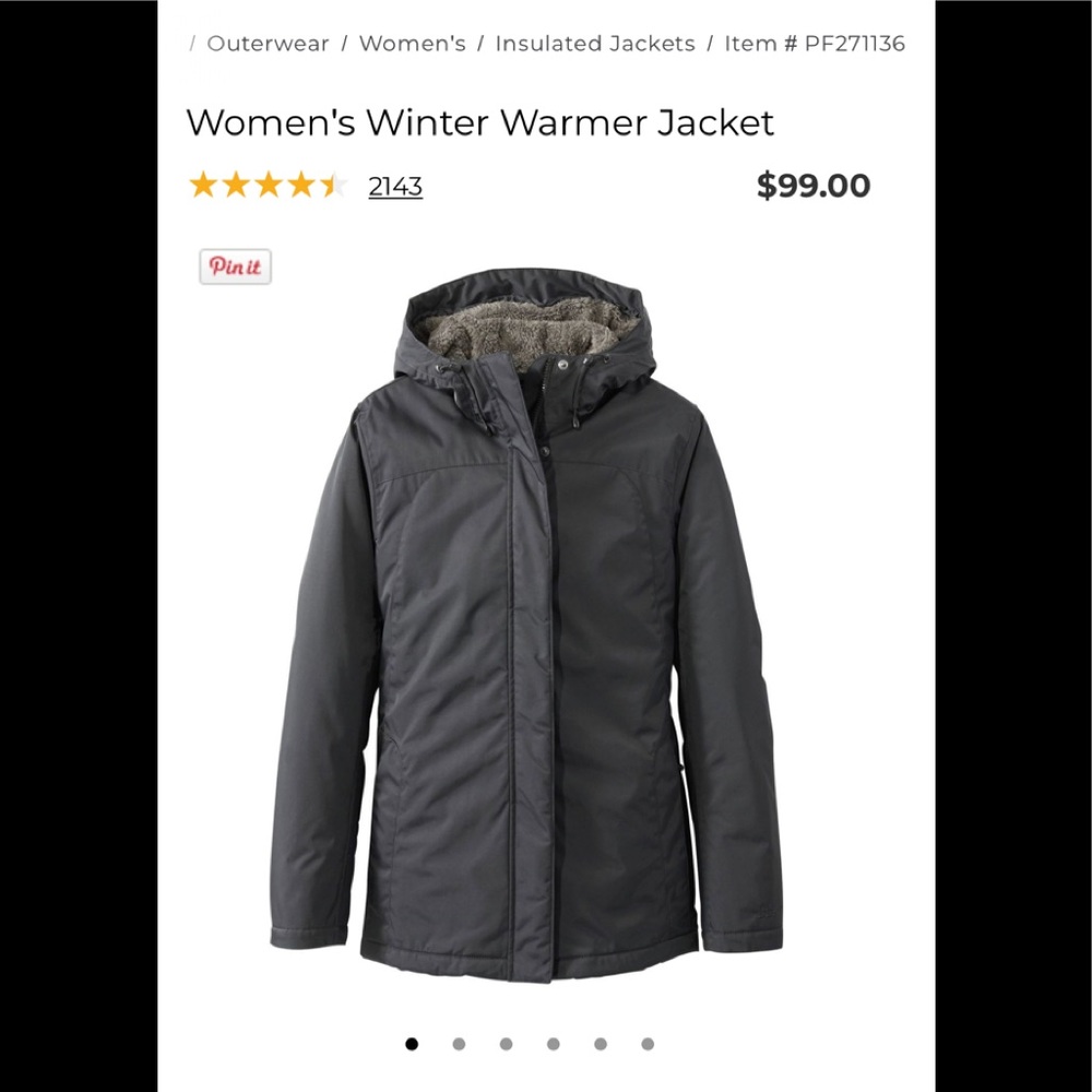 LLbean Winter Warmer Jacket Size 1X Women Plus Size